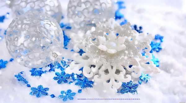 На рабочий стол зима снежинки