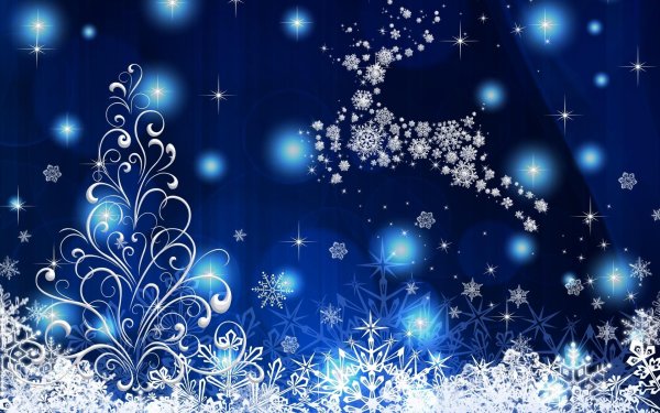 На рабочий стол зима снежинки