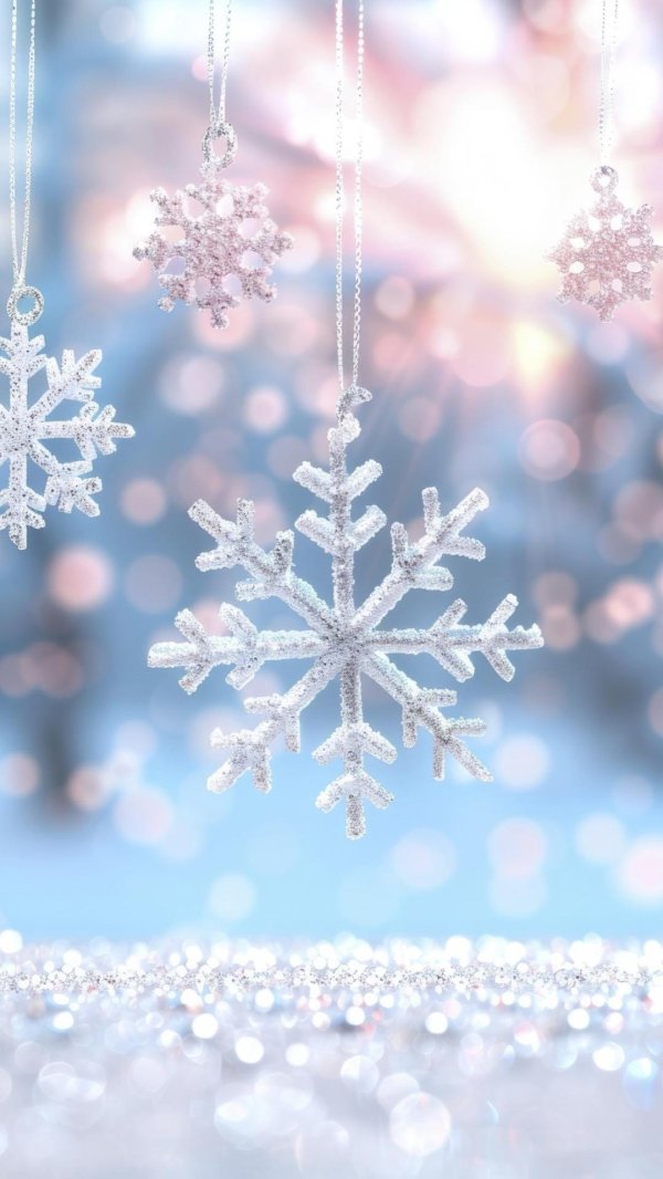 На рабочий стол зима снежинки