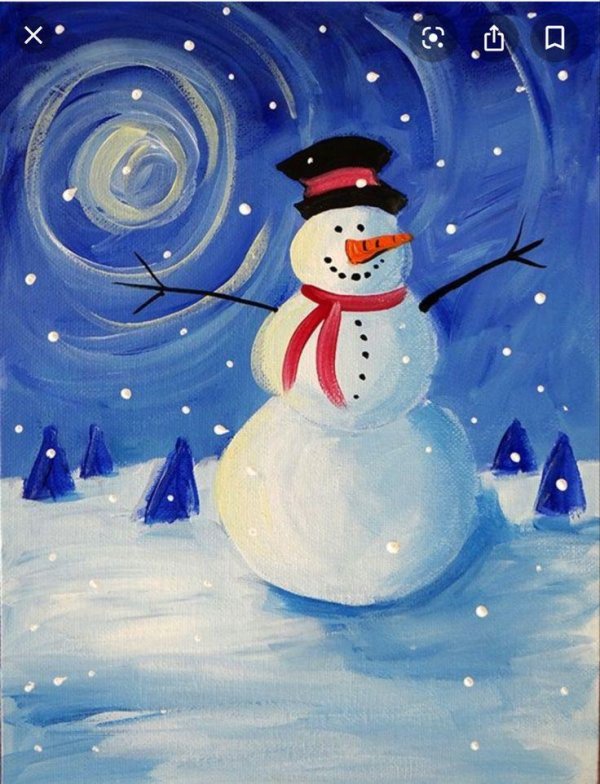 Зима нарисованные