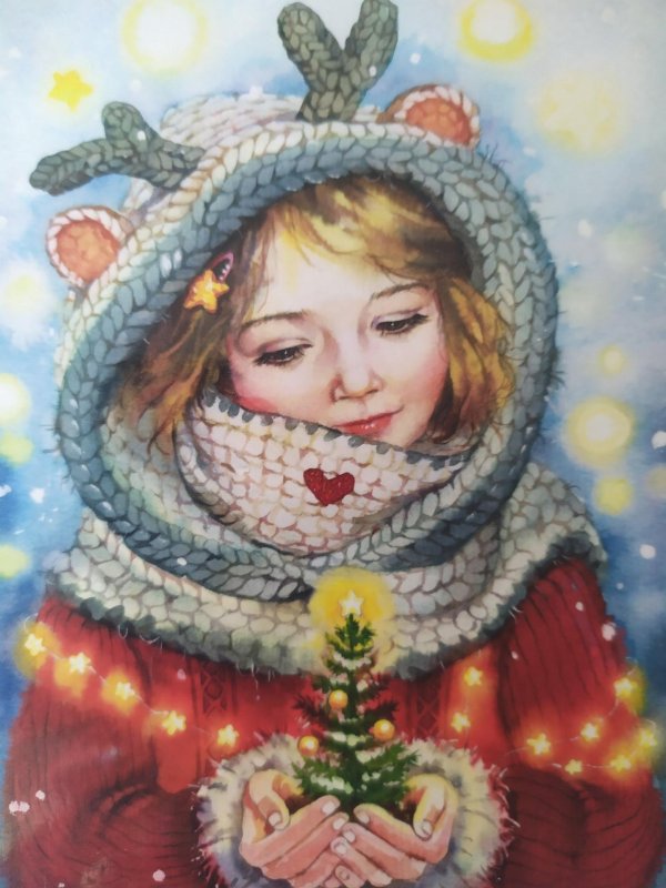Зима нарисованные