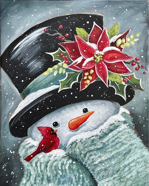 Зима нарисованные