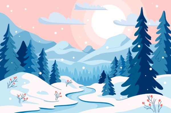 Мультяшная зима