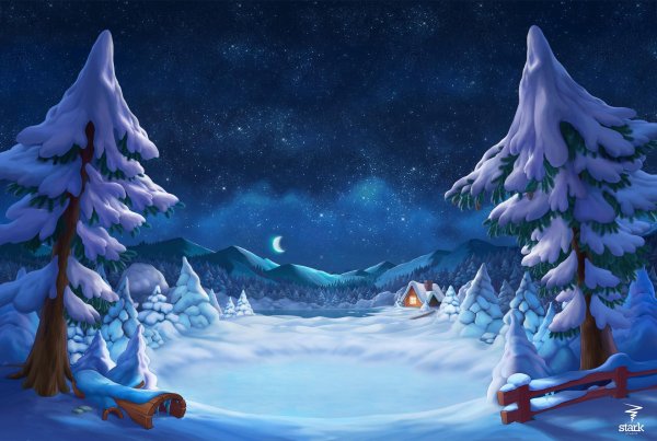 Мультяшная зима