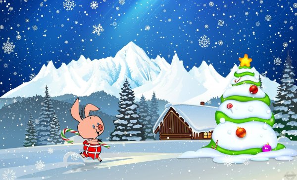 Мультяшная зима