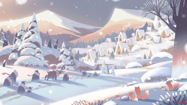 Мультяшная зима