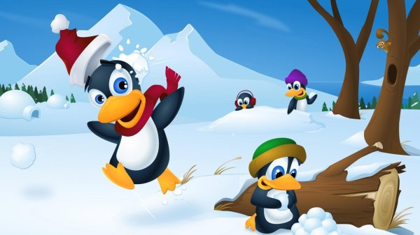 Мультяшная зима