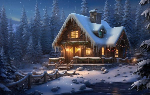 Блестящие зима