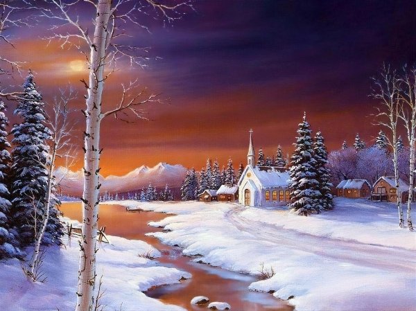 Блестящие зима