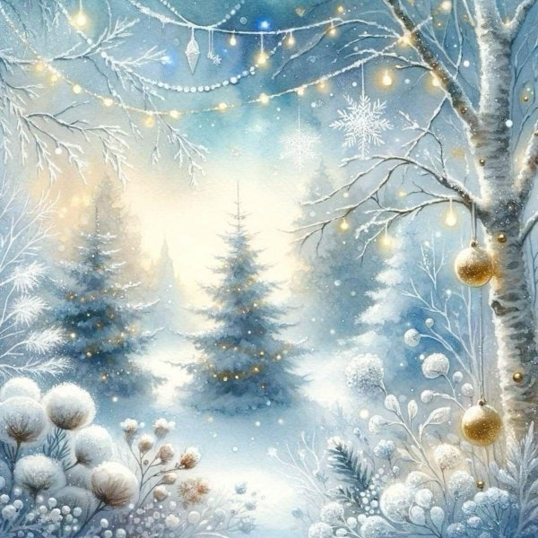 Блестящие зима