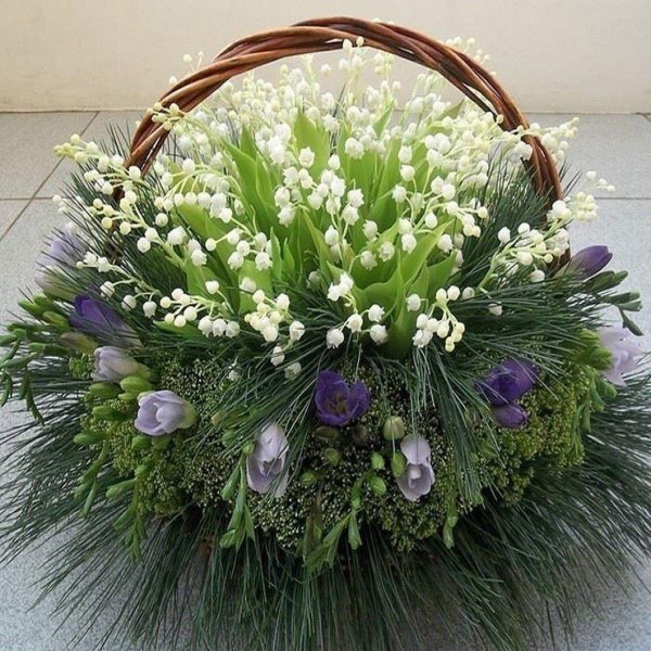 С цветами подснежниками