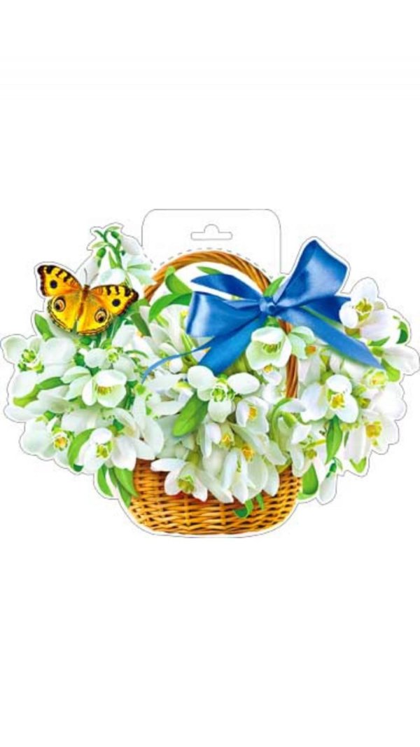 вырубной плакат весенние цветы