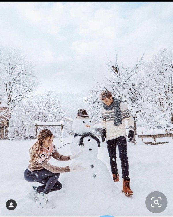 Зима и люди