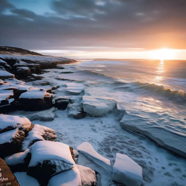 Зима на море