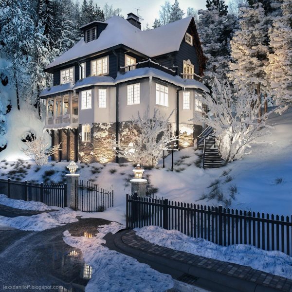 Зима на даче