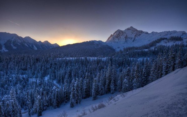 Зима и горы