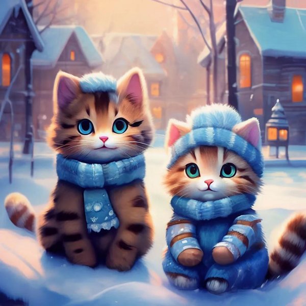 Зима с кошками