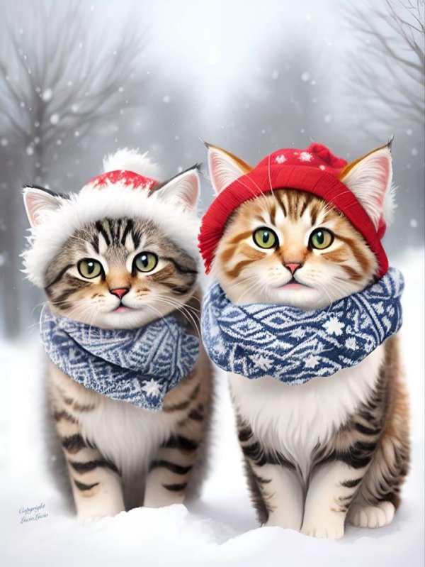Зима с кошками