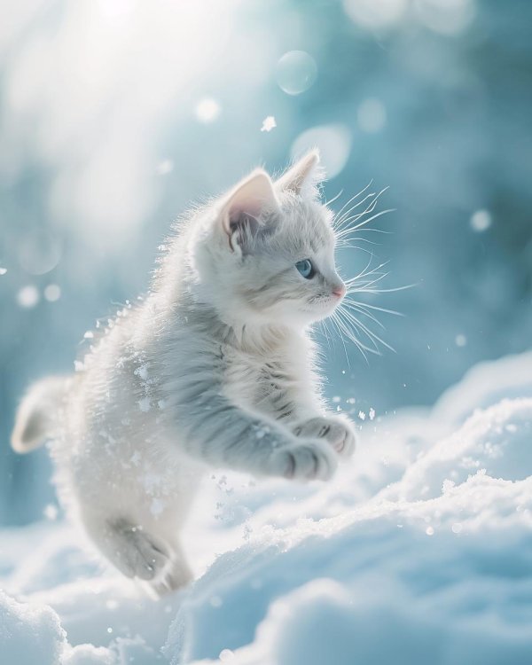 Зима с кошками