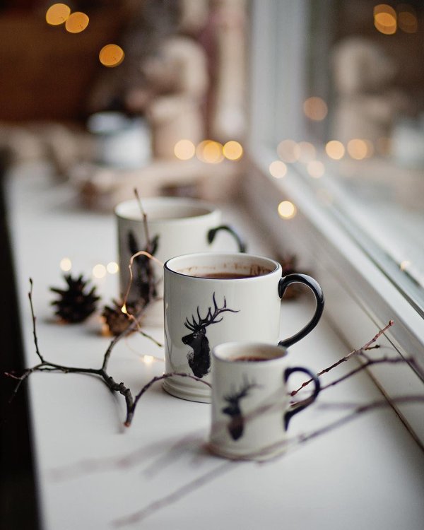 Зима чай кофе