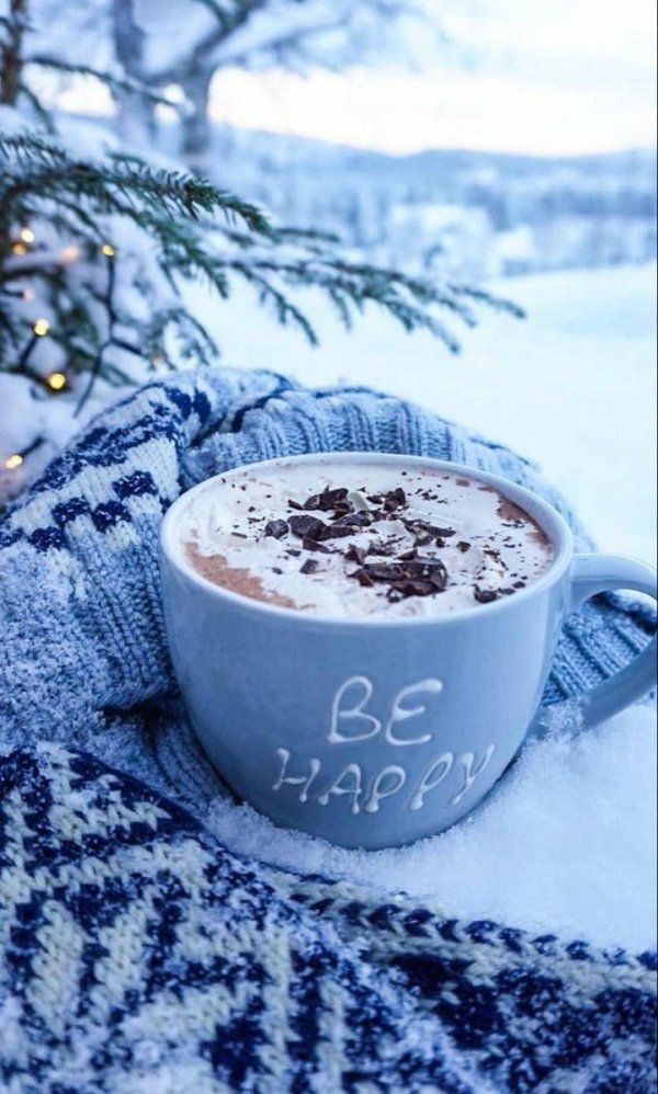 Зима чай кофе