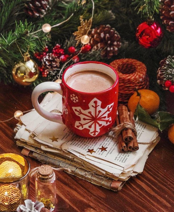 Зима чай кофе