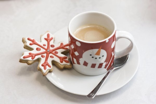 Зима чай кофе