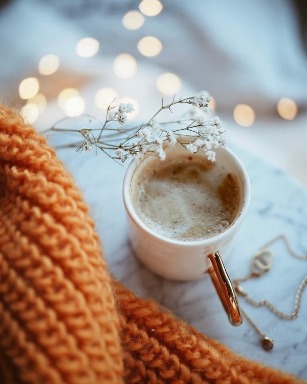 Зима чай кофе