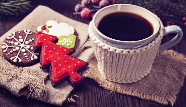 Зима чай кофе
