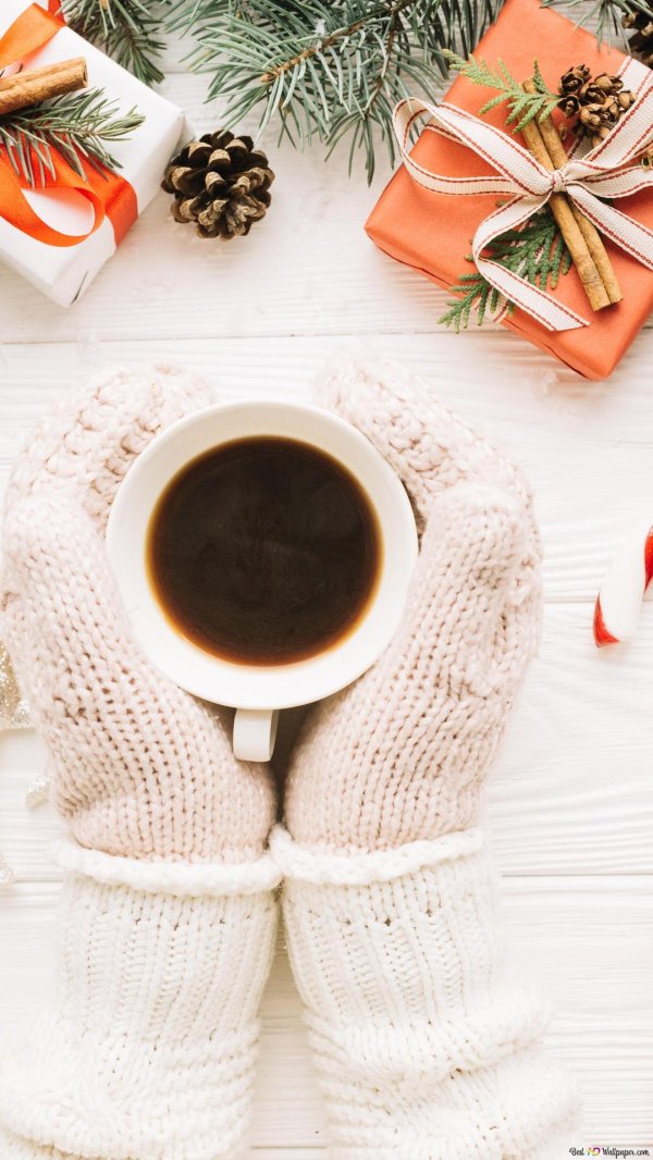 Зима чай кофе