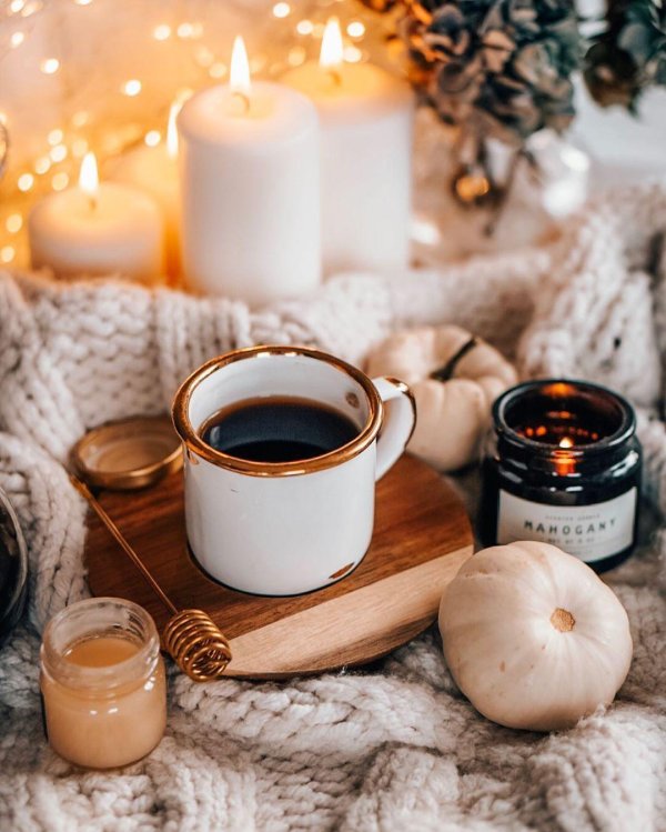 Зима чай кофе