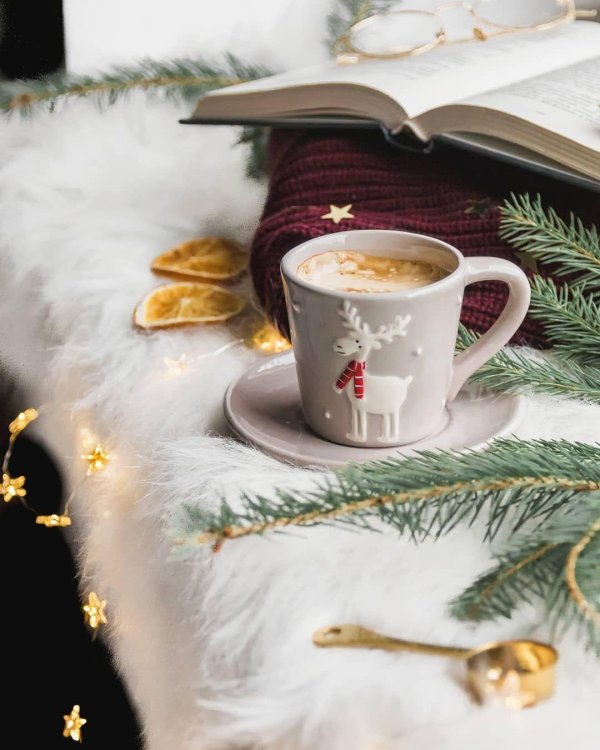 Зима чай кофе