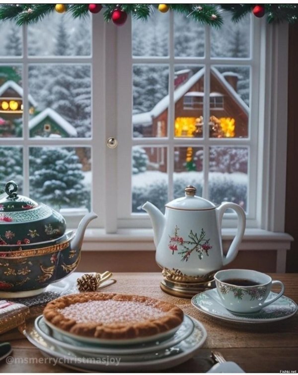 Зима чай кофе