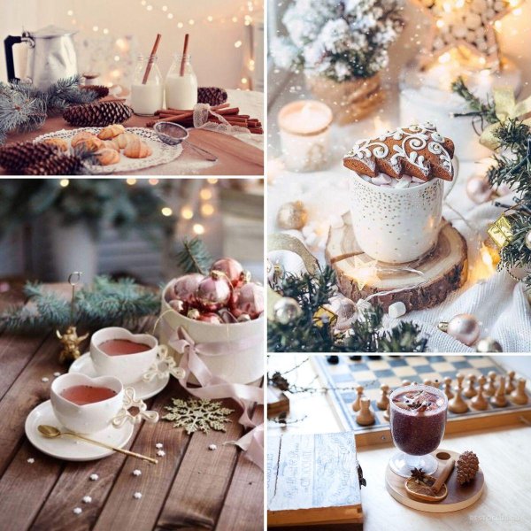 Зима чай кофе