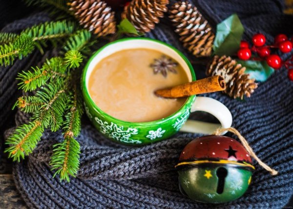 Зима чай кофе