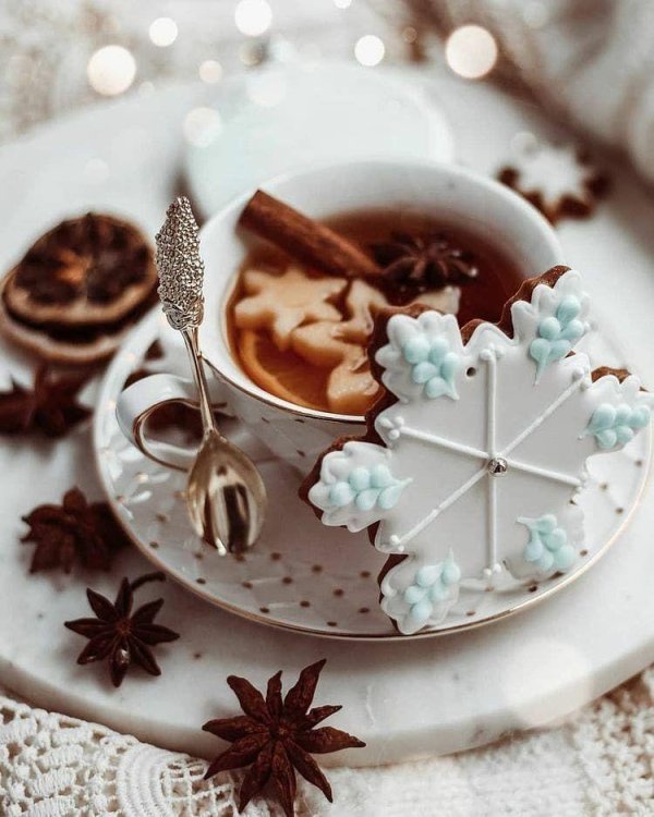 Зима чай кофе