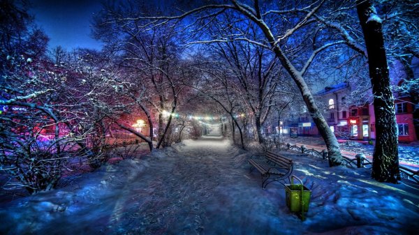 Ночного города зима