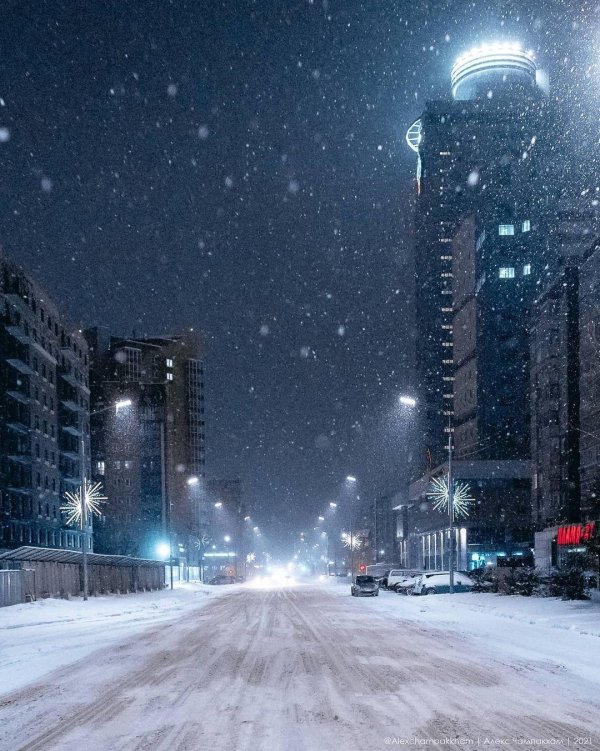 Ночного города зима