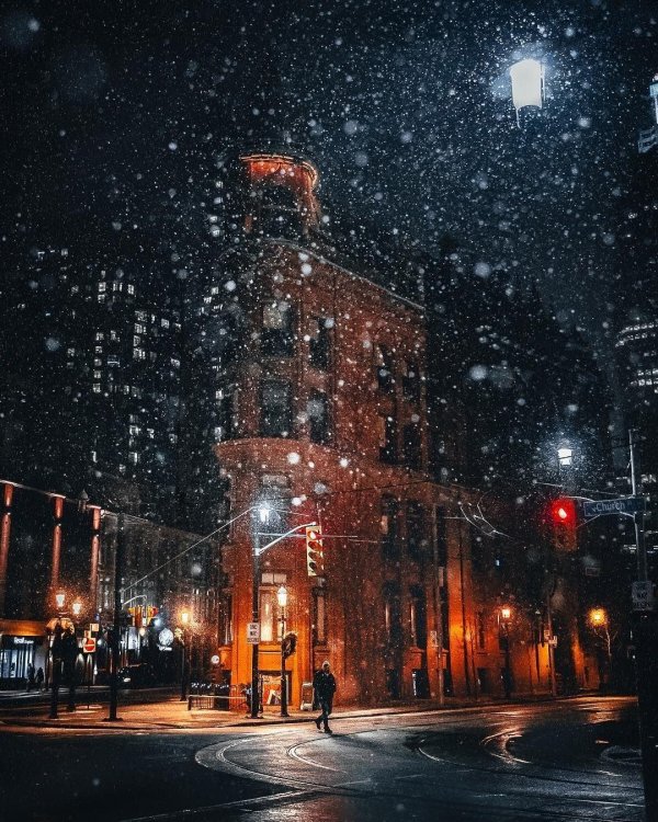 Ночного города зима