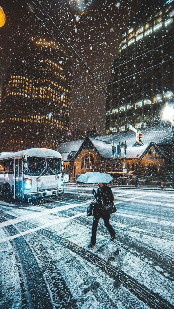 Ночного города зима