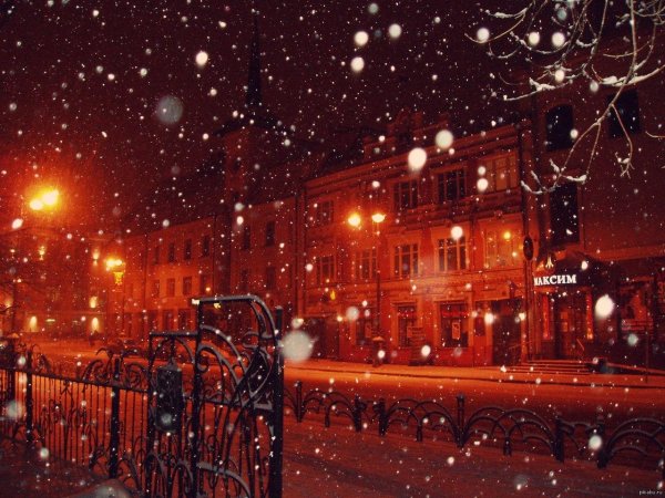 Ночного города зима