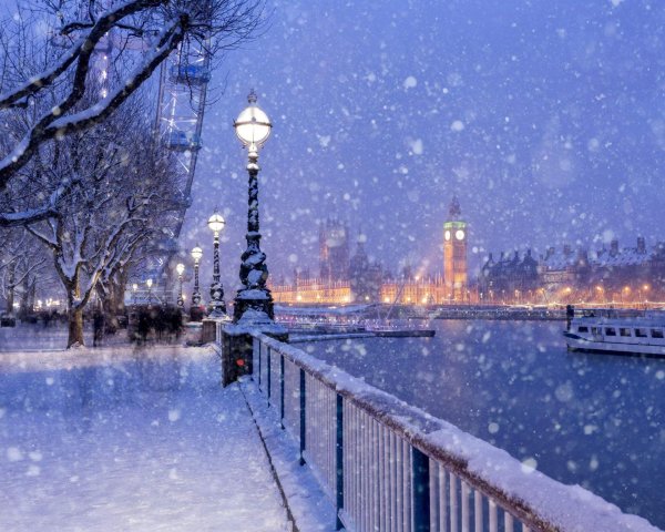 Ночного города зима