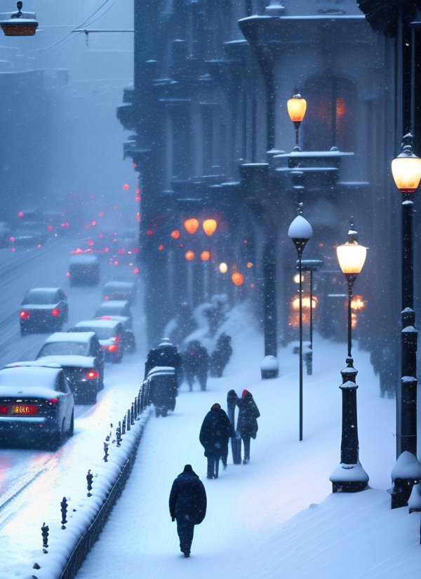 Ночного города зима