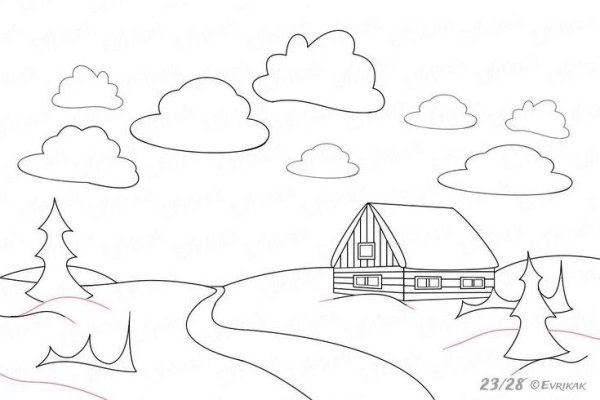 Зима для детей карандашом