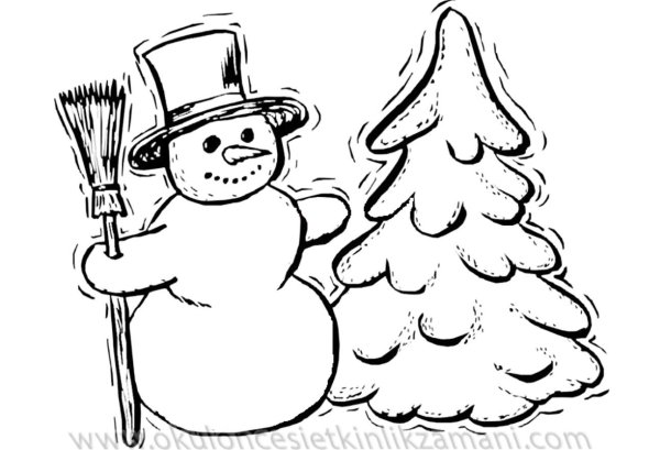 Зима для детей карандашом