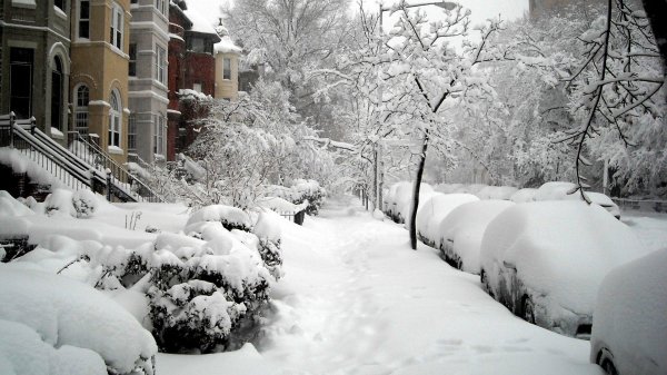 На рабочий стол зима города