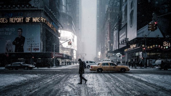 На рабочий стол зима города