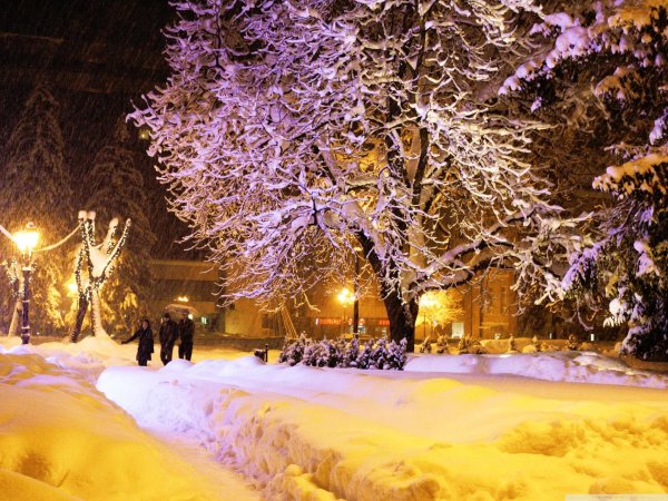 На рабочий стол зима города