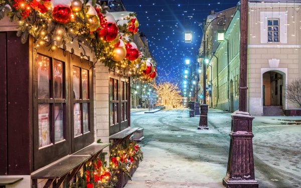 На рабочий стол зима города