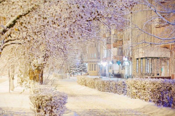 На рабочий стол зима города